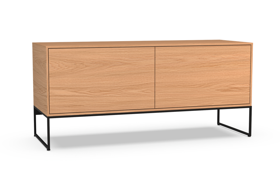 TV-kast 2-deurs met sokkel - Theuns Eiken meubels