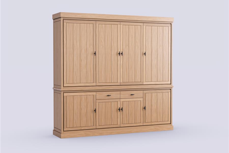 Buffet kast 4-deurs massief - Theuns Eiken meubels