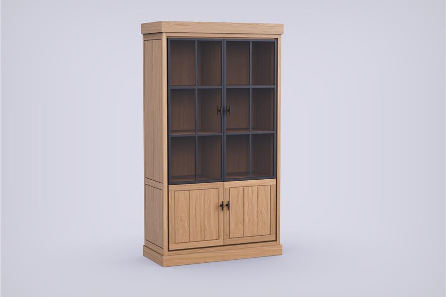 Vitrine-kast 2-deurs - Theuns Eiken meubels