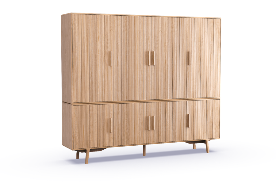 Buffet-kast 4-deurs massief - Theuns Eiken meubels