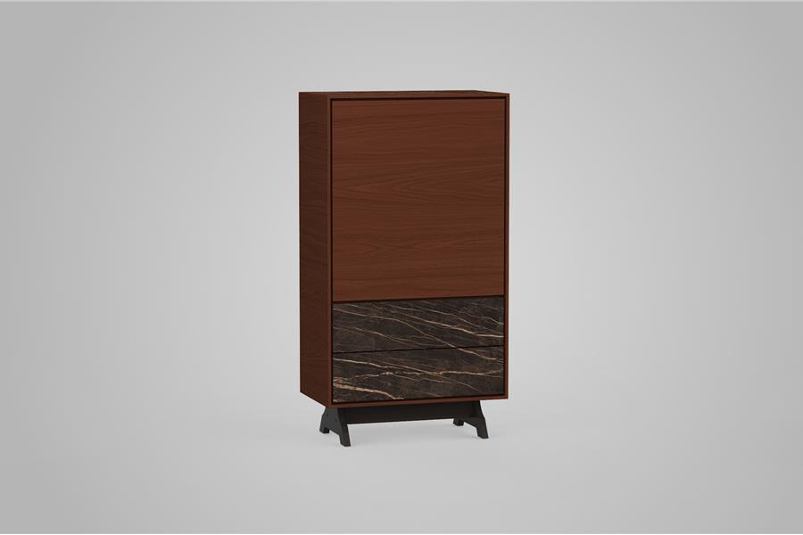 Highboard 1-deurs massief - Theuns Eiken meubels