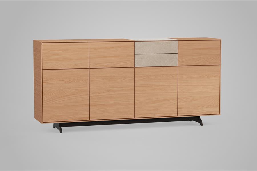 Highboard 4-deurs massief - Theuns Eiken meubels