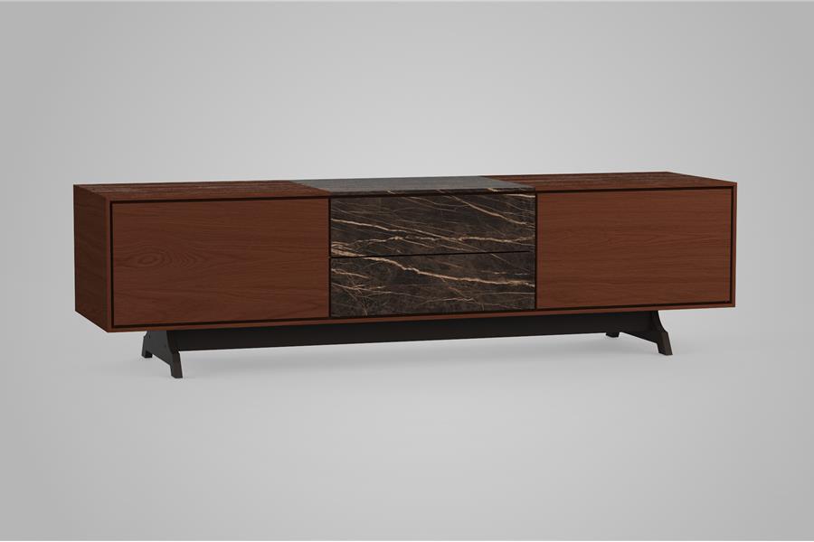 TV-kast 3-deurs massief - Theuns Eiken meubels