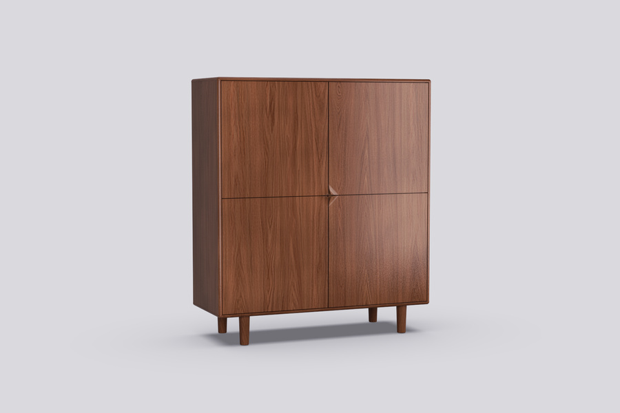 Bar-kast 4-deurs - Theuns Eiken meubels