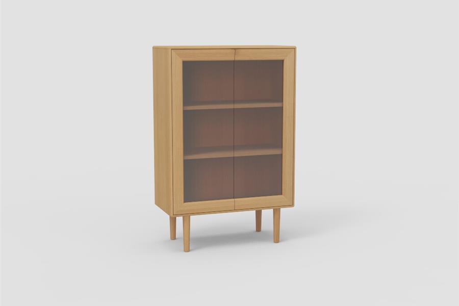 Vitrine kast 2-deurs - Theuns Eiken meubels